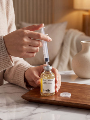 1. Use the syringe to extract